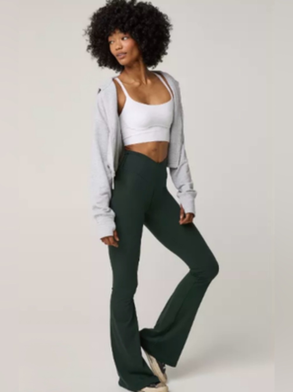 NWT Offline by Aerie High-Waisted Crossover Flare Legging — green size M